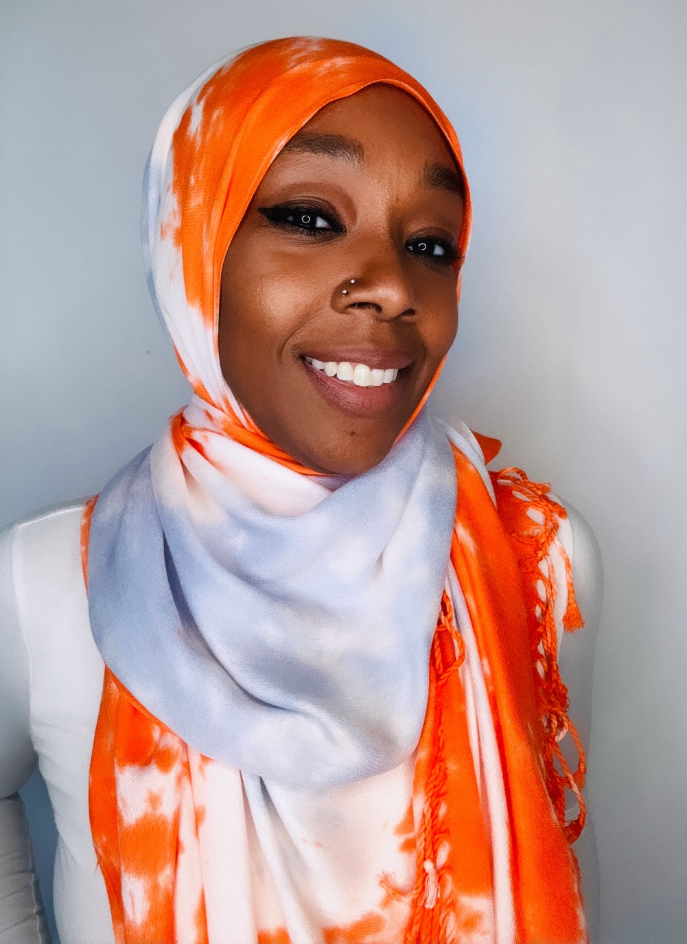 Orange Ice Pashmina Hijab