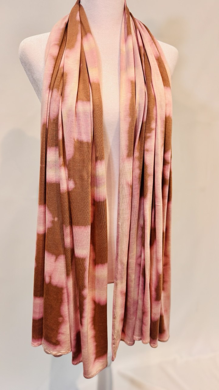 Beige Checked Jersey HIjab