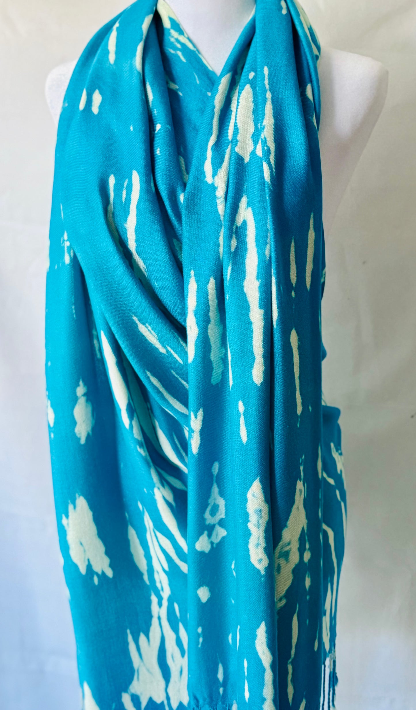 Turquoise Streaks Pashmina Hijab