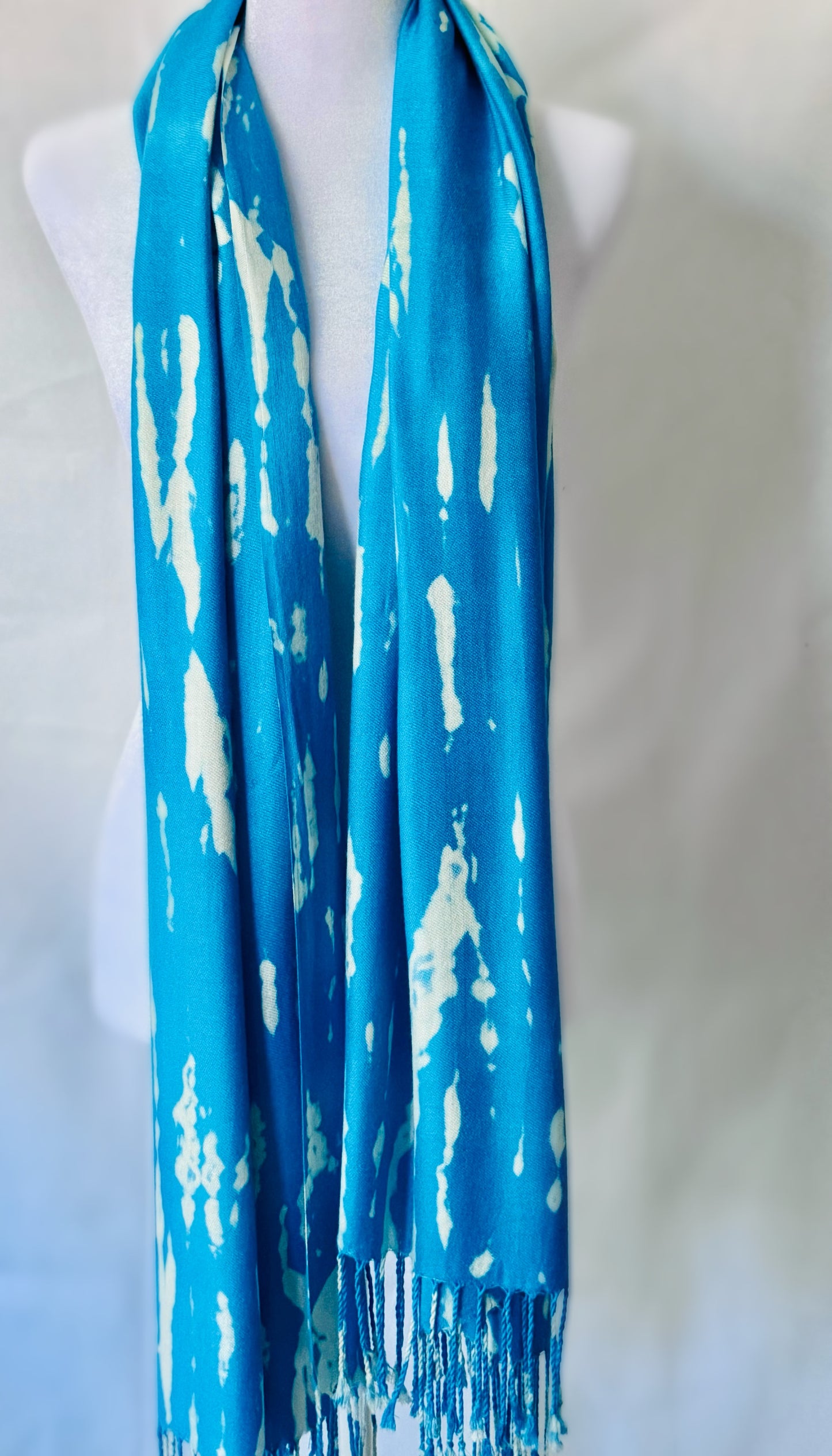 Turquoise Streaks Pashmina Hijab