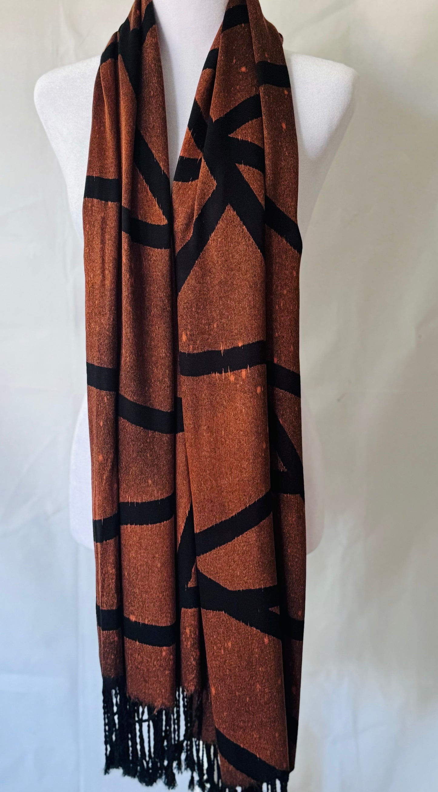 Copper Black Pashmina Hijab