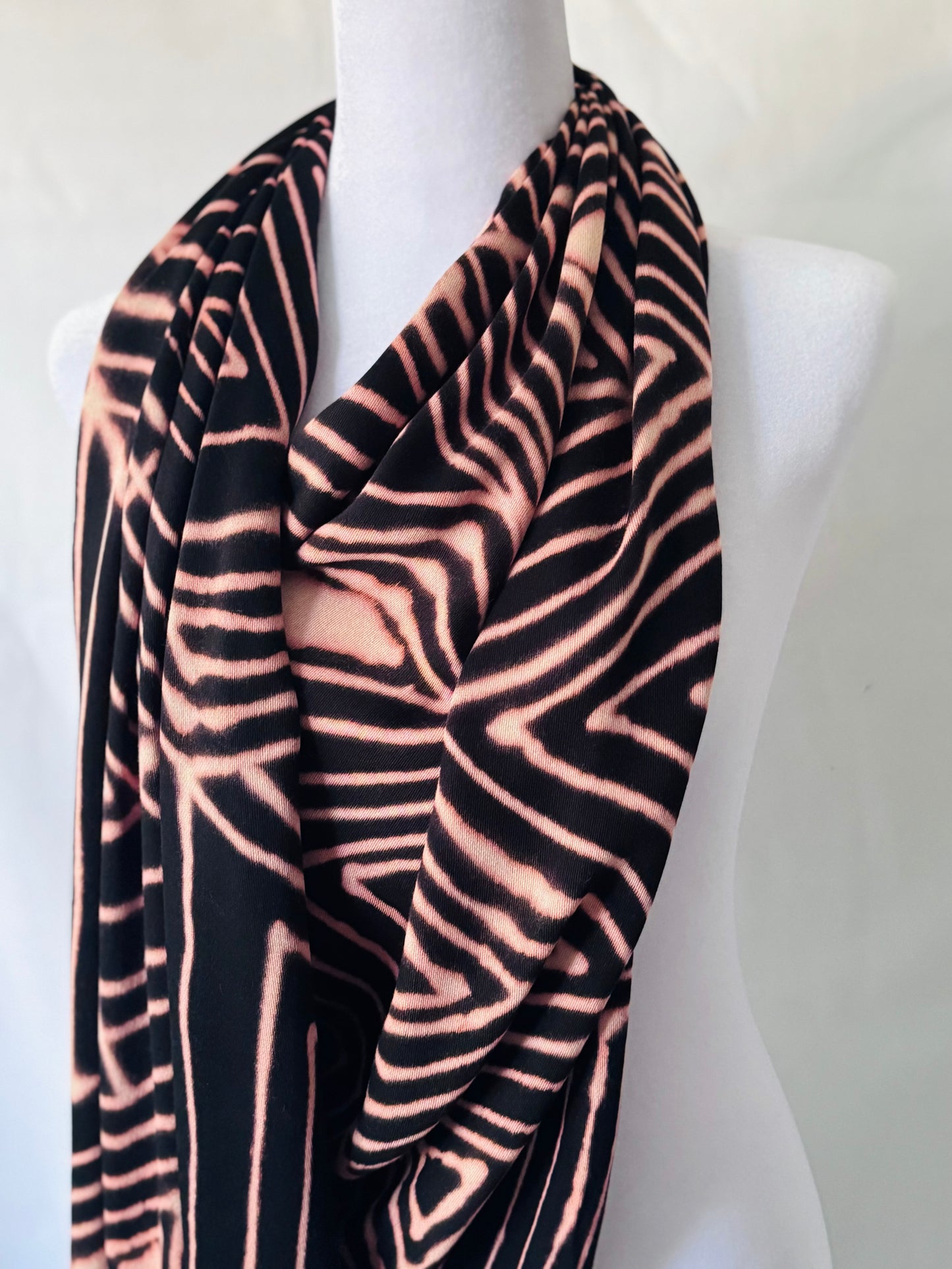 Peach Lines Pashmina Hijab