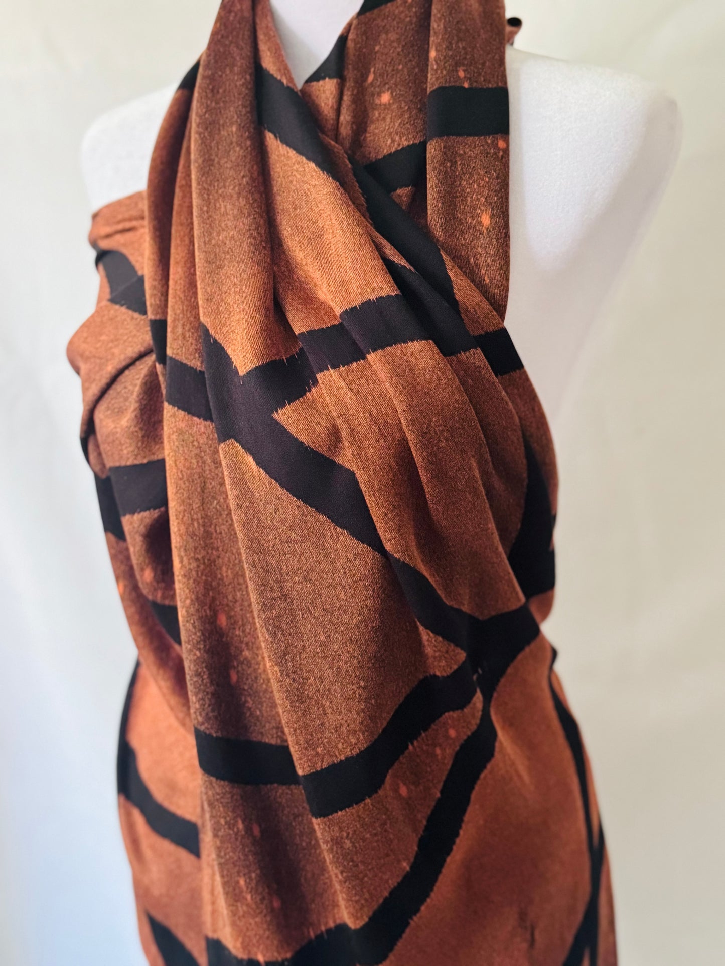 Copper Black Pashmina Hijab