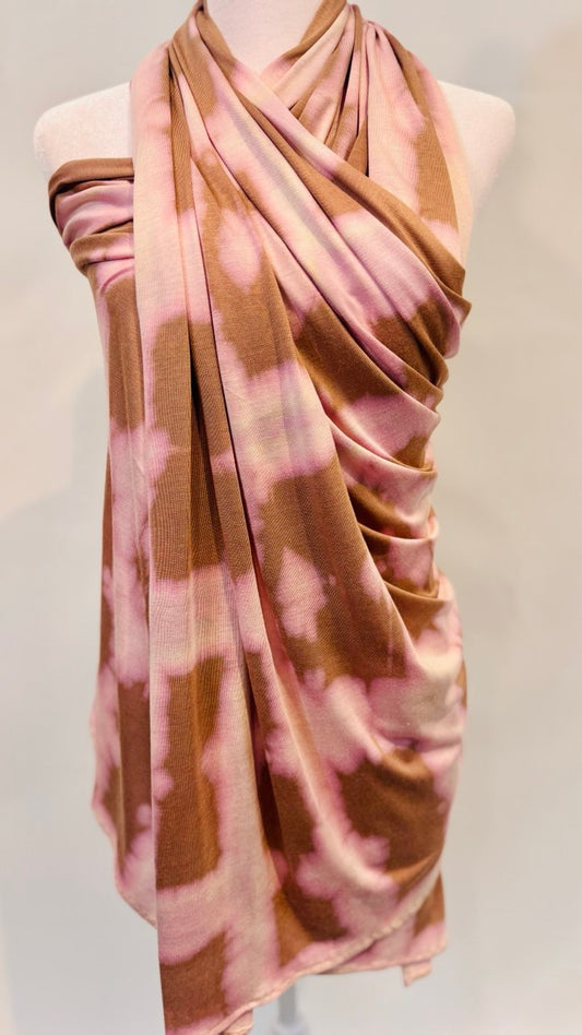 Beige Checked Jersey HIjab