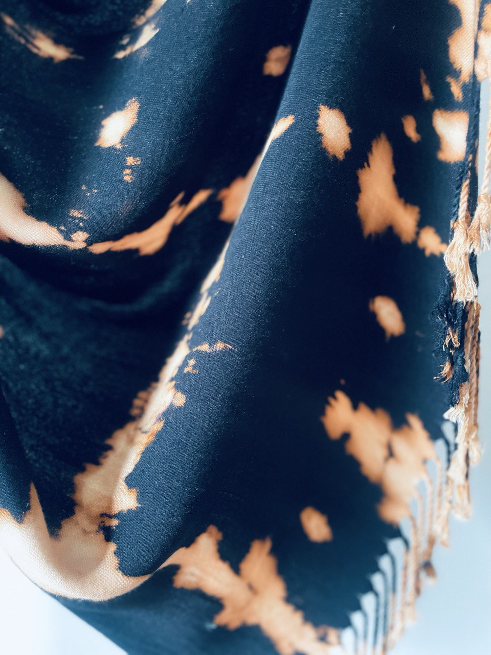 Black and Cream Pashmina Hijab